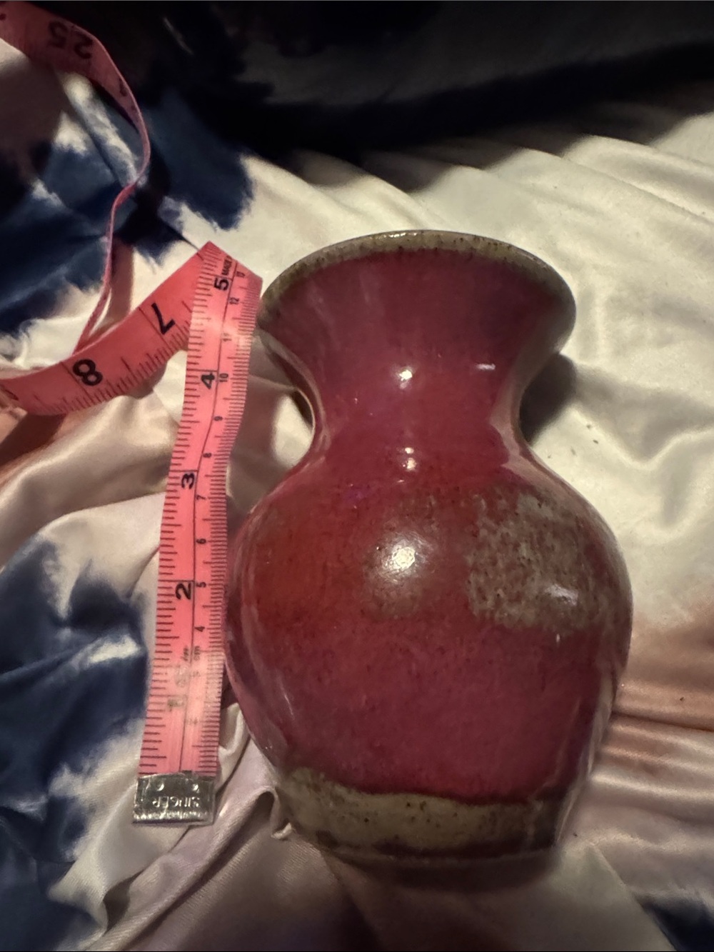 Handcrafted Ceramic Vase in Deep Rose